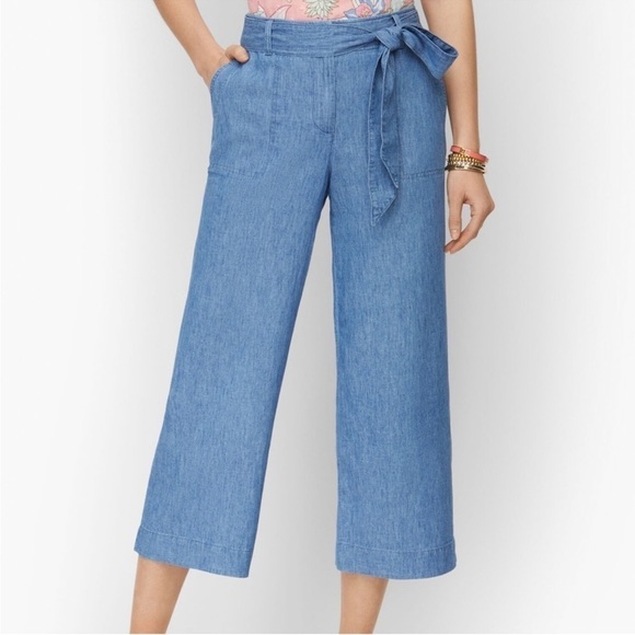 J. Crew Chambray tie-waist pant - Picture 1 of 12